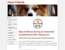 Tablet Screenshot of paws4friends.com